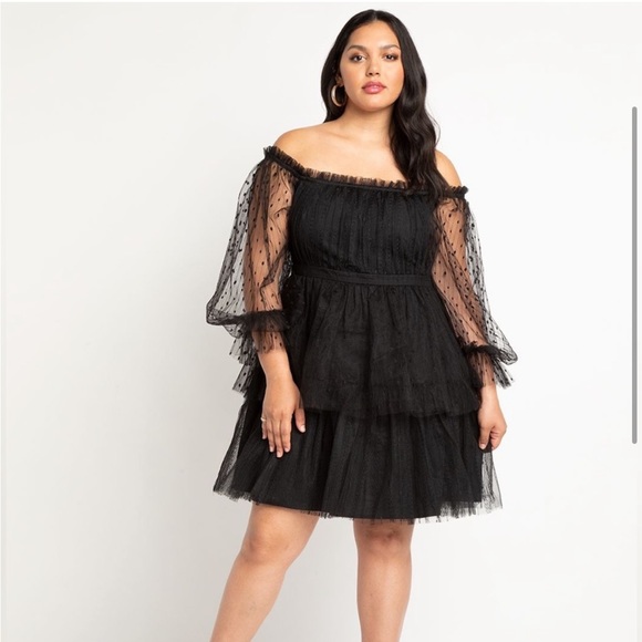 Eloquii Tulle Mini Dress (NWT) sz 18 - Picture 2 of 7